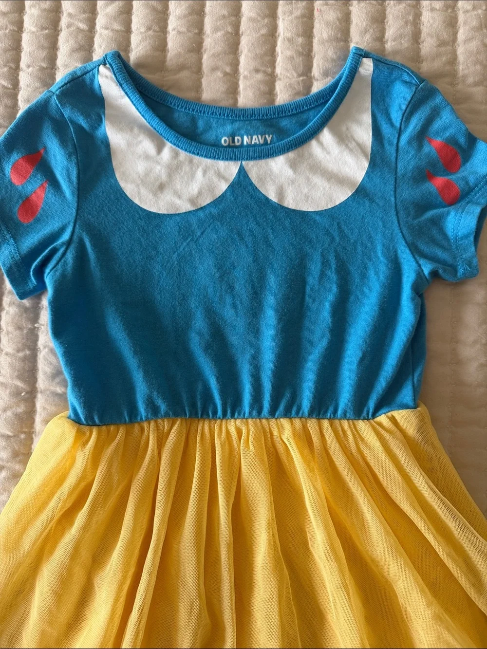 Old Navy Blue Top with Yellow Tulle Skirt Girls' Dress